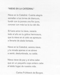 "NIEVE EN LA CATEDRAL"- Carlos Frübeck de Burgos